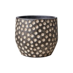 POT DOT BLACK LARGE 